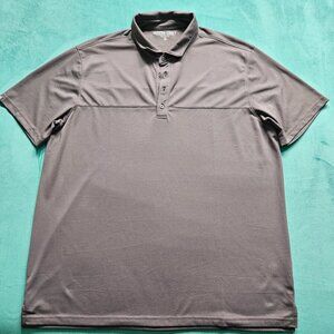 Matte Grey Men's Golf Polo, Dark Grey size 2XL XXL